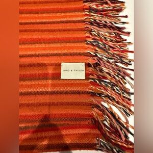 Lord & Taylor Orange Acrylic Scarf